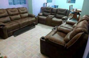 Leather couch set