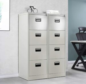 metallic cabinets