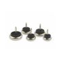 Metallic nail-on furniture glides for wooden chair and table legs