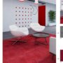 Stylish carpet tile flooring installed in modern office