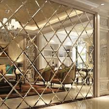 Bevel edge mirror wall