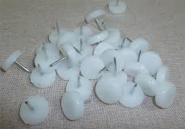 White Plastic Furniture Glides
