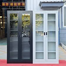 Lockable Glass Office Cabinet For Sale