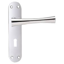 Polished chrome door lock