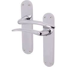 Polished chrome door lock