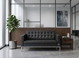 Reception leather sofa