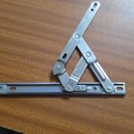 Heavy Duty Stainless Steel Window Hinge Side Arm for aluminum, uPVC, and wooden casement windows.